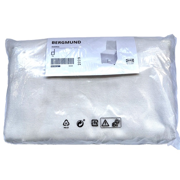 NEW IKEA BERGMUND Chair Cover Floor Length Inseros White Removable 504.862.21 - Picture 2 of 3